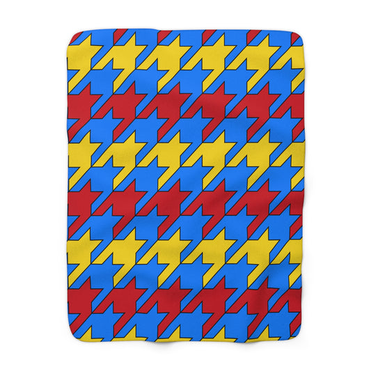 Democratic Republic of the Congo Retro Houndstooth Blanket Throw