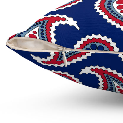 Falkland Islands Retro Paisley Cushion Pillow
