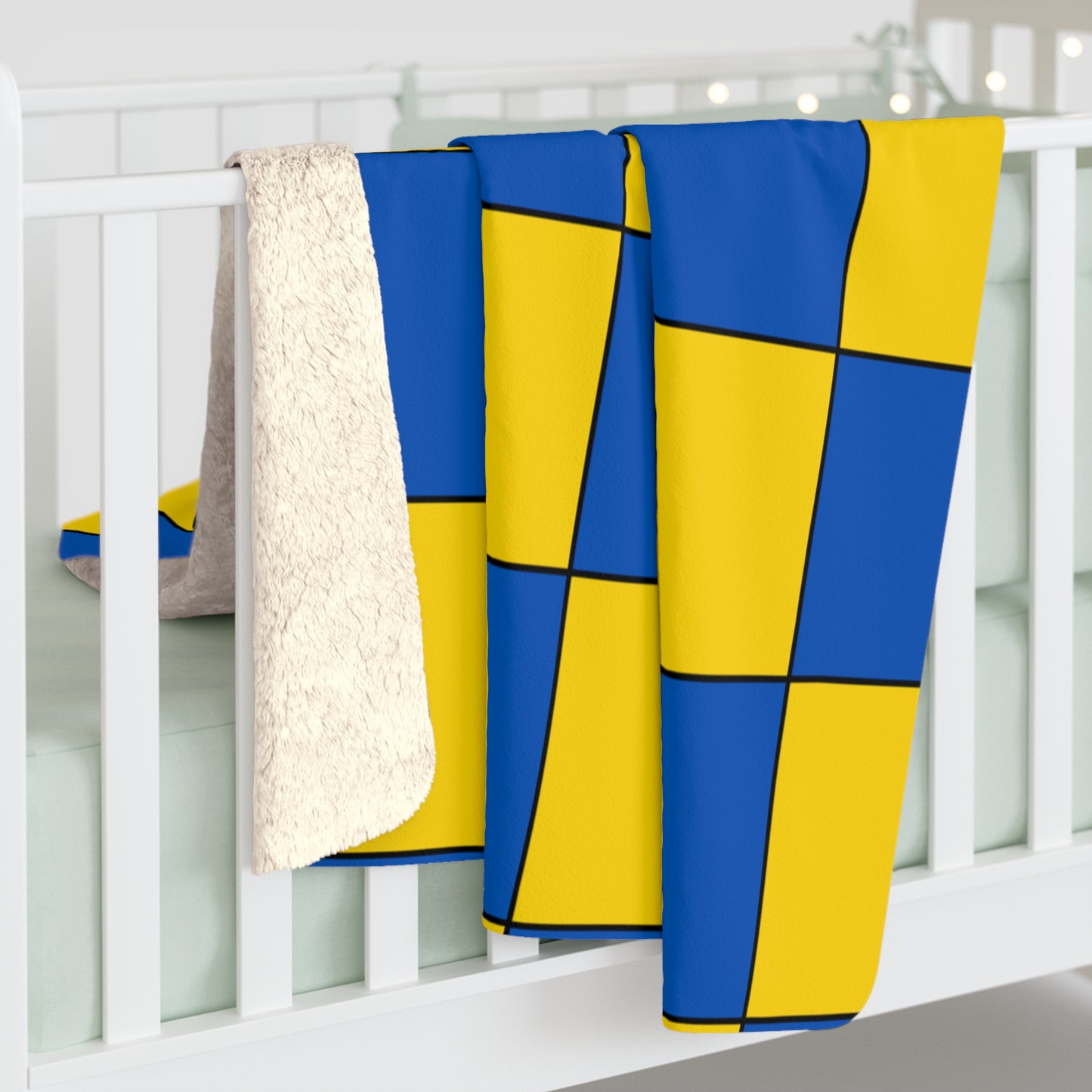 Ukraine Retro Check Blanket Throw