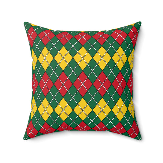 Ghana Retro Argyle Cushion Pillow