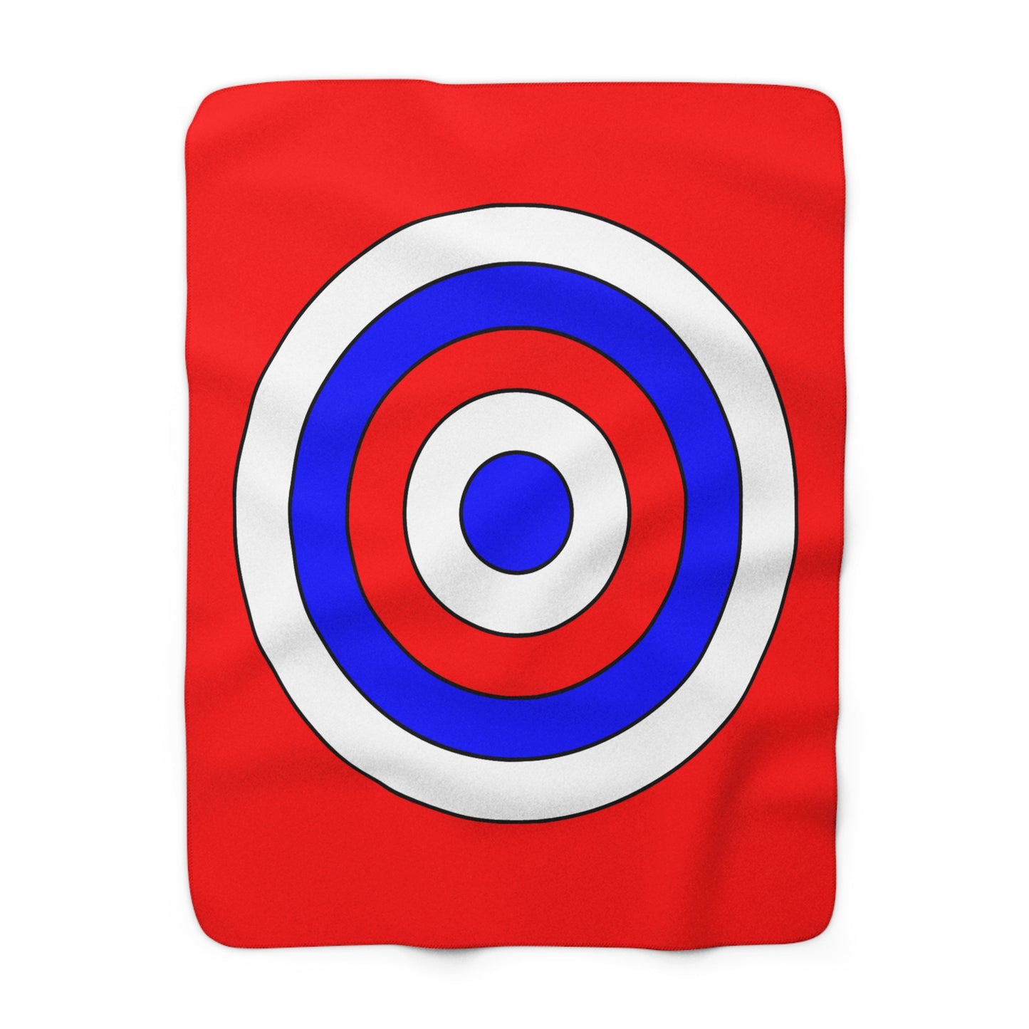Red, White, Blue Retro Target Blanket Throw