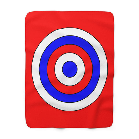 Red, White, Blue Retro Target Blanket Throw