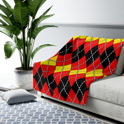 Angola Retro Argyle Blanket Throw