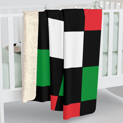 Palestine Retro Check Blanket Throw
