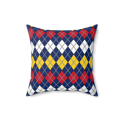 Turks And Caicos Islands Retro Argyle Cushion Pillow