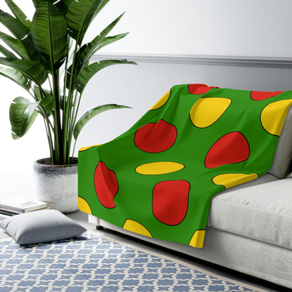 Benin Retro Polka Dots Blanket Throw