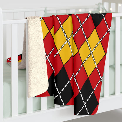 Timor Leste Retro Argyle Blanket Throw