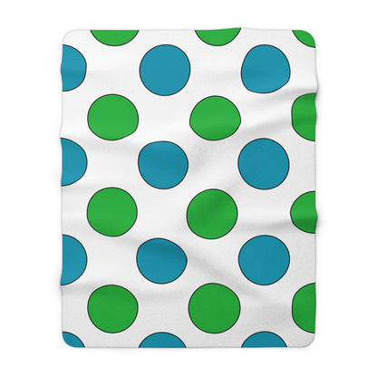 Uzbekistan Retro Polka Dots Blanket Throw