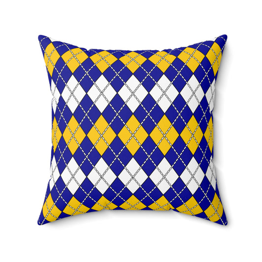 Bosnia And Herzegovina Retro Argyle Cushion Pillow