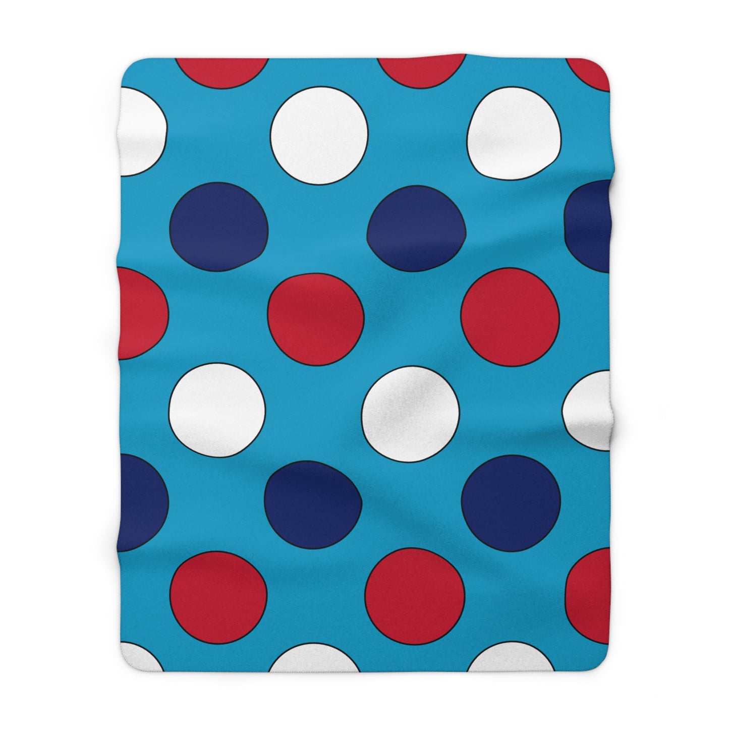 Tuvalu Retro Polka Dots Blanket Throw