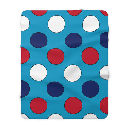 Tuvalu Retro Polka Dots Blanket Throw