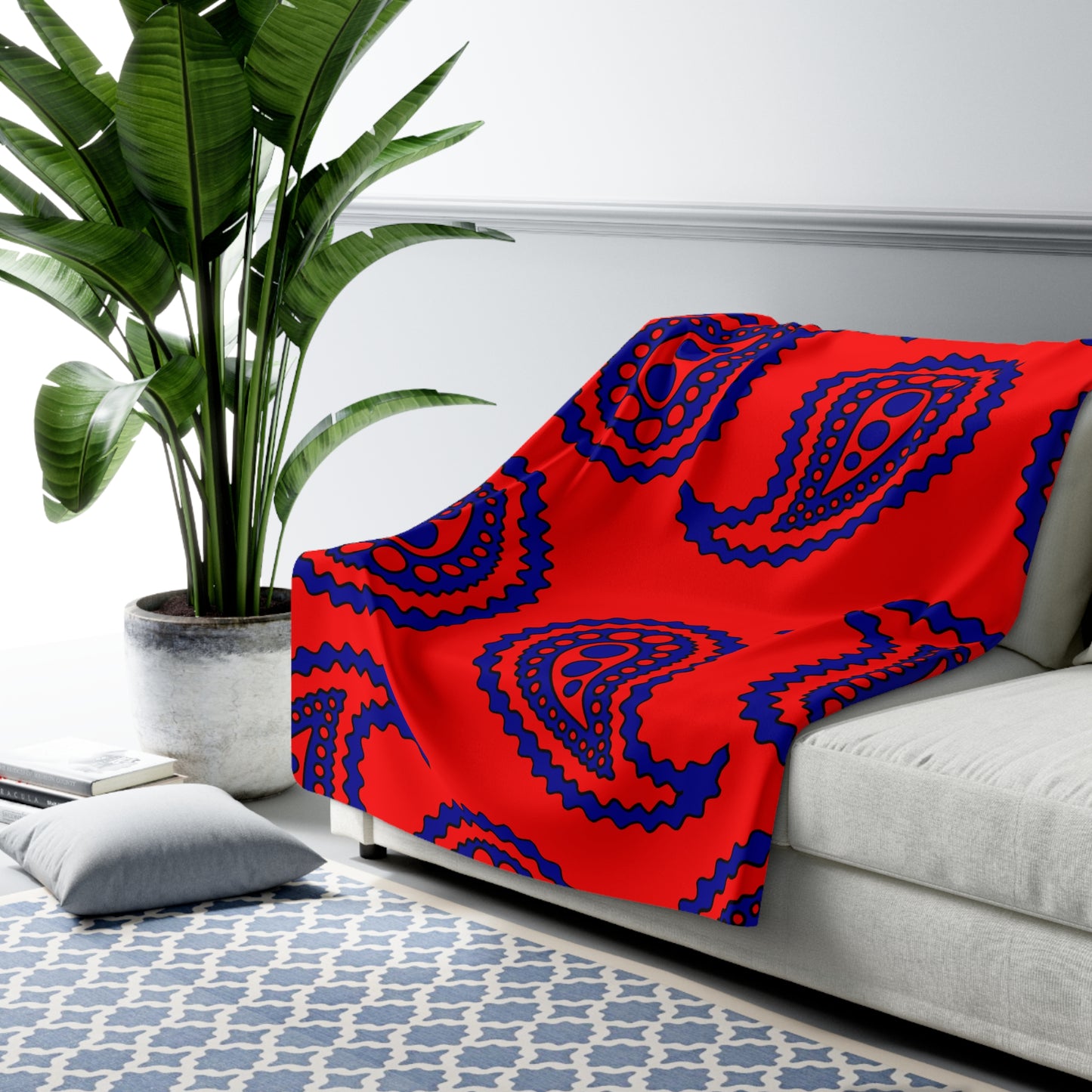 Taiwan Retro Paisley Blanket Throw