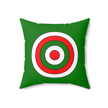 Green, White, Red Retro Target Cushion Pillow