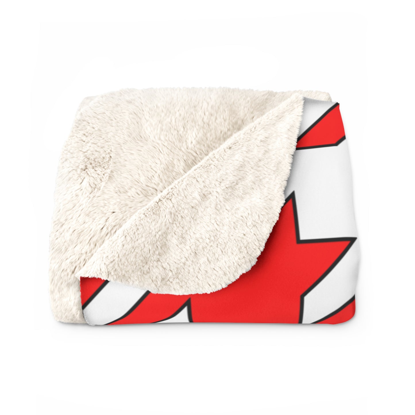 Red, White Retro Houndstooth Blanket Throw