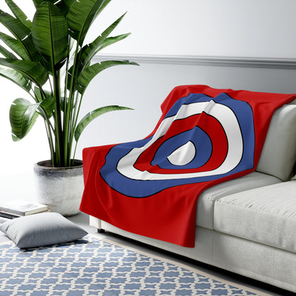 Democratic Peoples Republic Of Korea Retro Target Blanket Throw