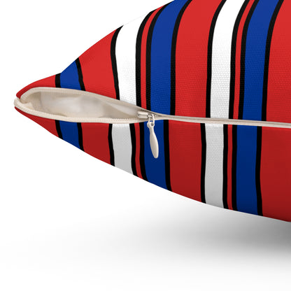 Bouvet Island Retro Stripes Cushion Pillow