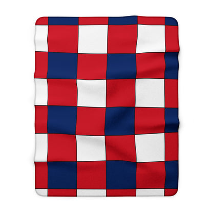 Lao Peoples Democratic Republic Retro Check Blanket Throw