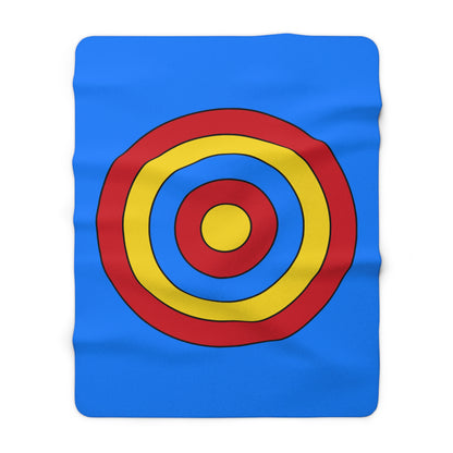 Democratic Republic of the Congo Retro Target Blanket Throw