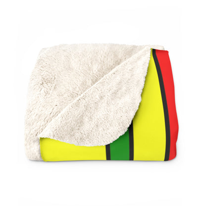 Central African Republic Retro Stripes Blanket Throw