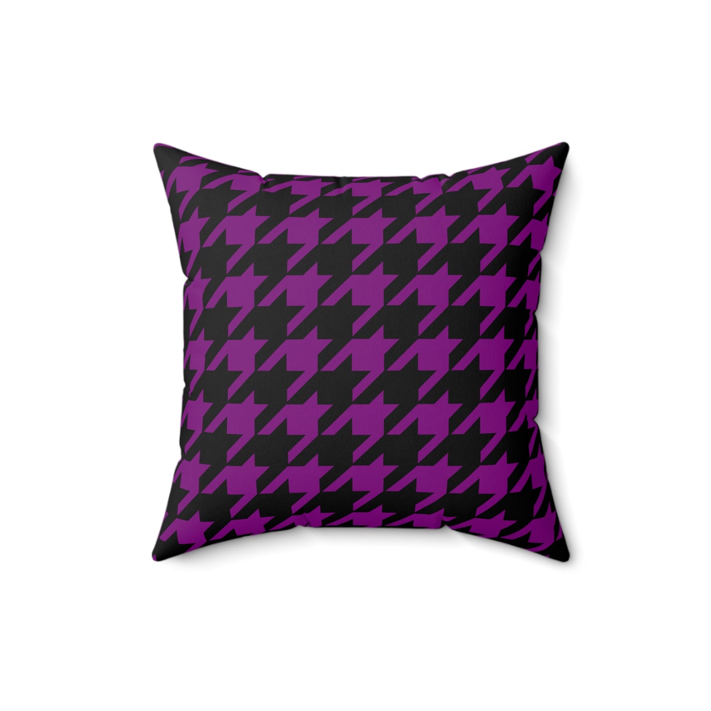 Purple, Black Retro Houndstooth Cushion Pillow