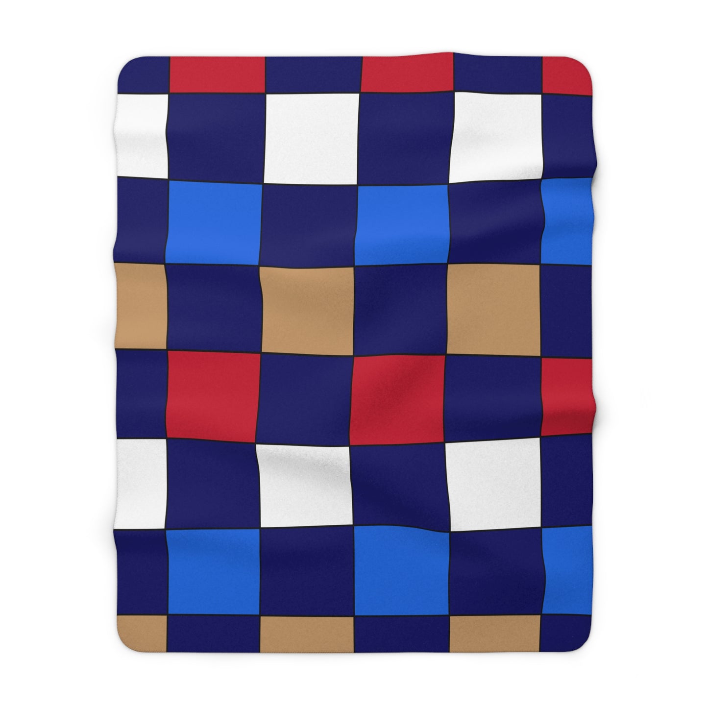 Tristan Da Cunha Retro Check Blanket Throw
