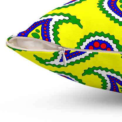 Central African Republic Retro Paisley Cushion Pillow