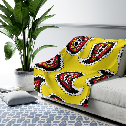 Brunei Darussalam Retro Paisley Blanket Throw