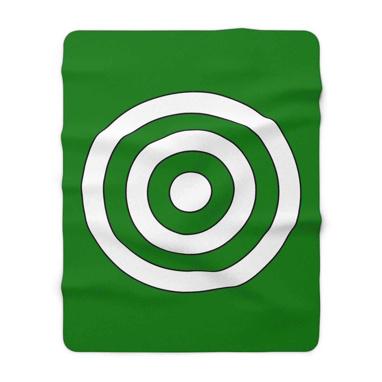 Green, White Retro Target Blanket Throw