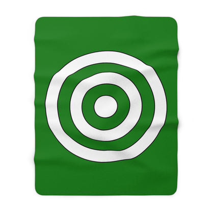 Green, White Retro Target Blanket Throw