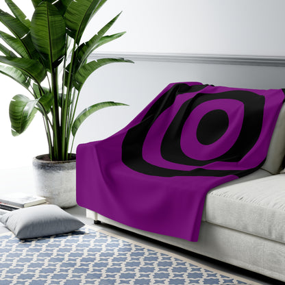 Purple, Black Retro Target Blanket Throw