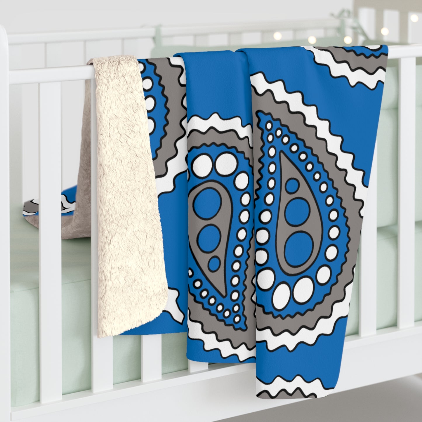 Northern Mariana Islands Retro Paisley Blanket Throw