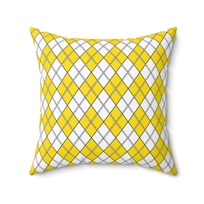 Vatican City Retro Argyle Cushion Pillow