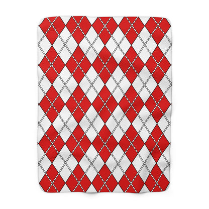 Singapore Retro Argyle Blanket Throw