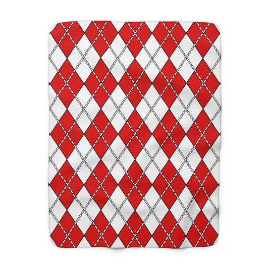 Singapore Retro Argyle Blanket Throw