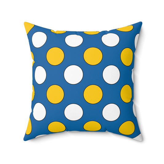 Canary Islands Retro Polka Dots Cushion Pillow