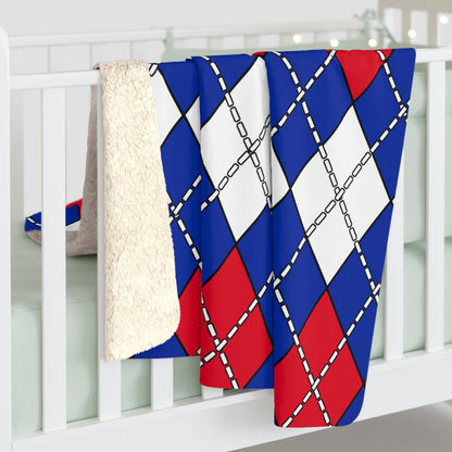 Cambodia Retro Argyle Blanket Throw