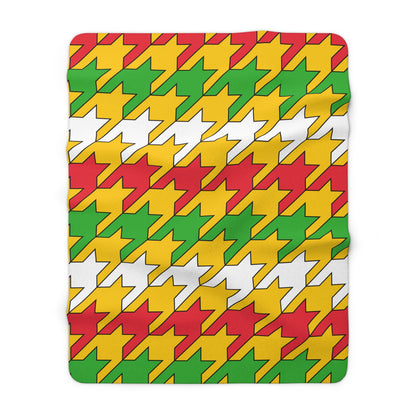 Myanmar Retro Houndstooth Blanket Throw