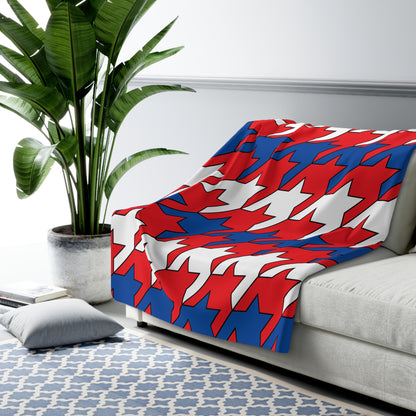 Slovakia Retro Houndstooth Blanket Throw
