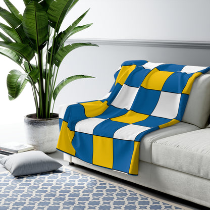 Canary Islands Retro Check Blanket Throw