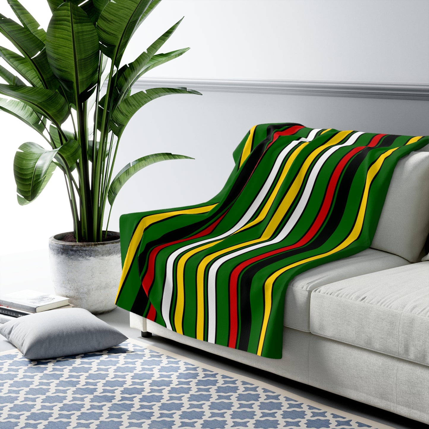 Zimbabwe Retro Stripes Blanket Throw