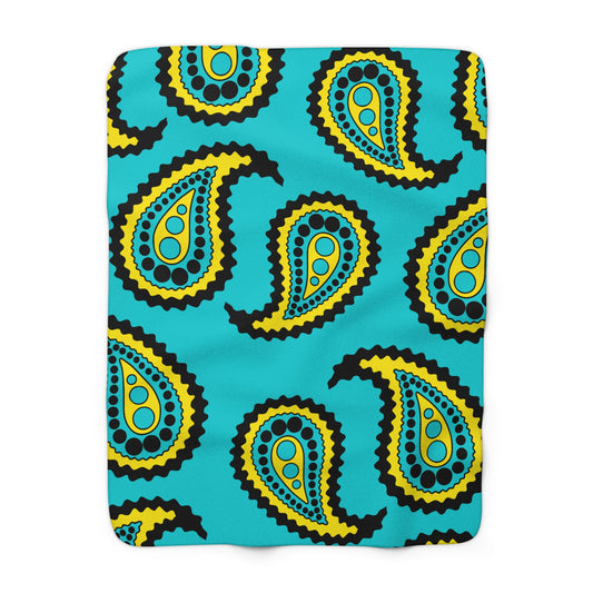 Bahamas Retro Paisley Blanket Throw