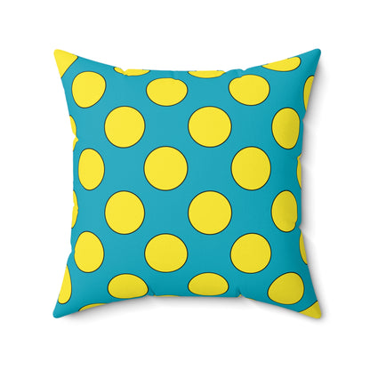 Kazakhstan Retro Polka Dots Cushion Pillow
