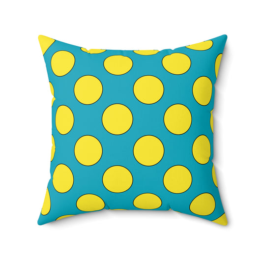 Kazakhstan Retro Polka Dots Cushion Pillow