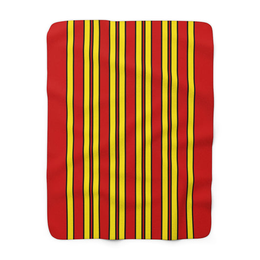 North Macedonia Retro Stripes Blanket Throw