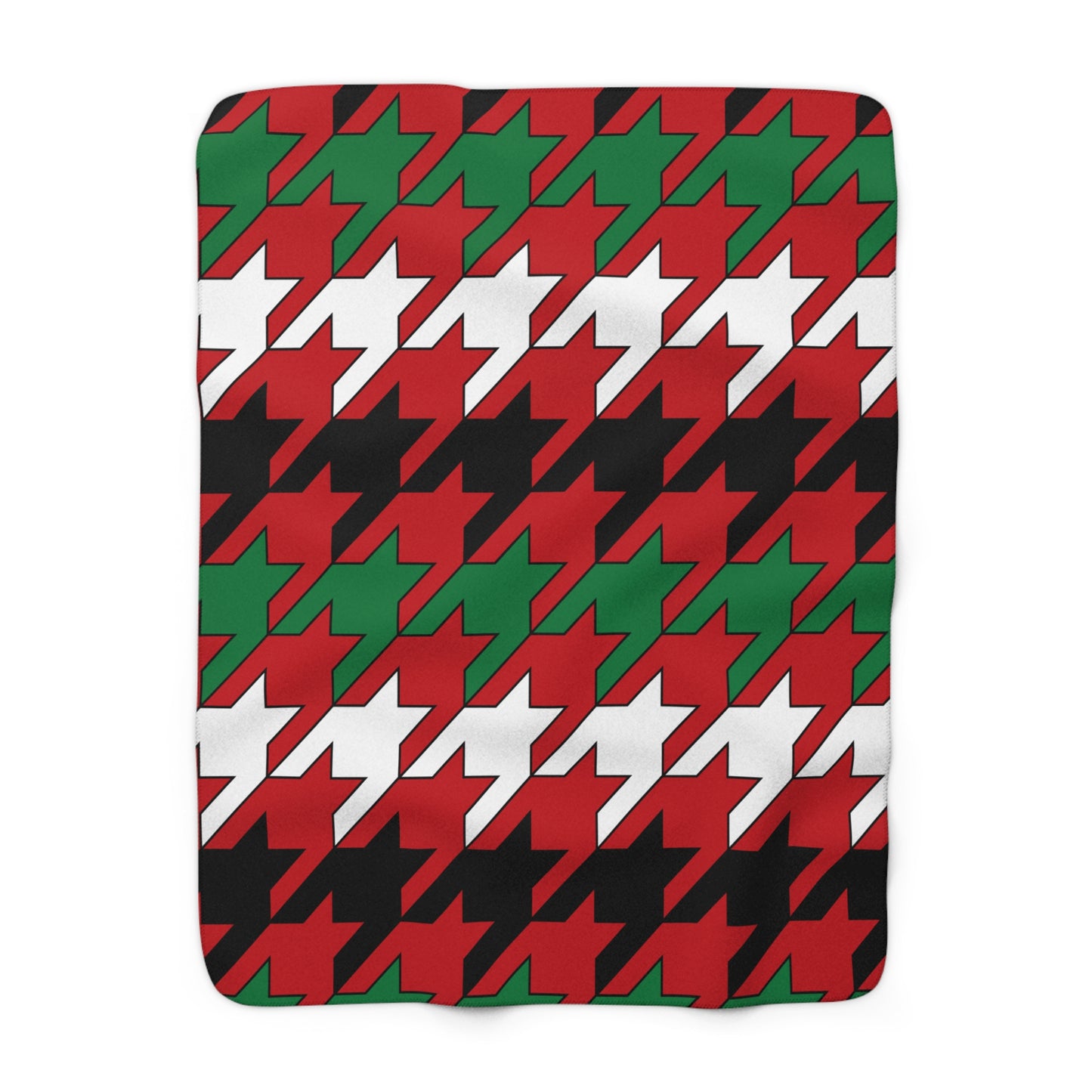 Western Sahara Retro Houndstooth Blanket Throw