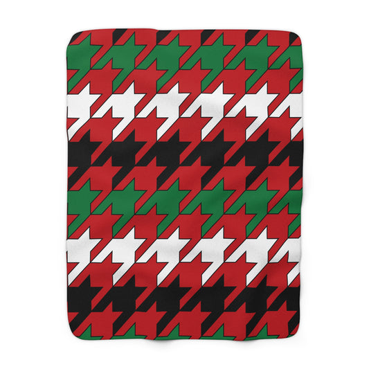 Western Sahara Retro Houndstooth Blanket Throw