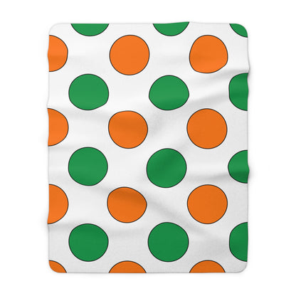 Ireland Retro Polka Dots Blanket Throw