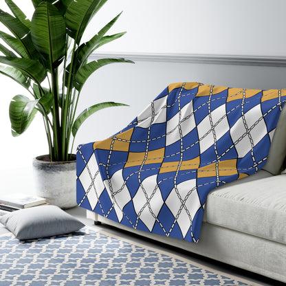 Marshall Islands Retro Argyle Blanket Throw