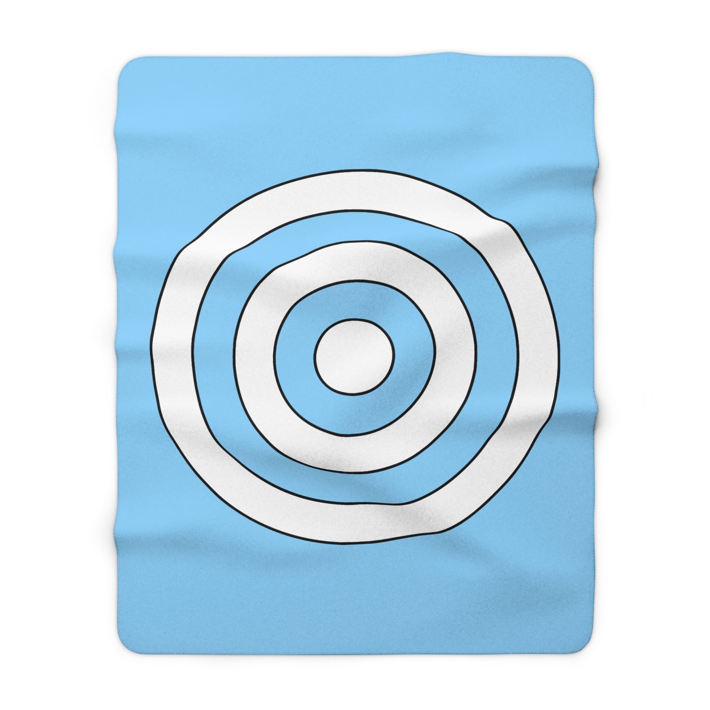 Light Blue, White Retro Target Blanket Throw