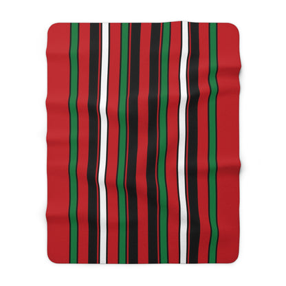Western Sahara Retro Stripes Blanket Throw